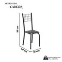 Ver imagem 3 de Kit 4 Cadeiras Tubular 95x37x40cm Dany Preto