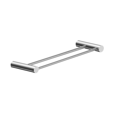 Toalheiro Duplo para Banheiro Escovado Orion Grego Metal 30cm