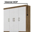 Ver imagem 5 de Guarda Roupa 6 Portas 2 Gavetas Branco/Castanho MS912 Moval 204x165x47