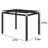 Conjunto de Mesa Malva Sf Fosco com Tampo Vidro 1,07 Preto com 4 Cadeiras 118 - 5