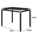 Ver imagem 5 de Conjunto de Mesa Malva Sf Fosco com Tampo Vidro 1,07 Preto com 4 Cadeiras 118