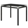 Conjunto de Mesa Malva Sf Fosco com Tampo Vidro 1,07 Preto com 4 Cadeiras 118 - 4