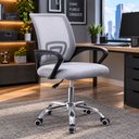 Ver imagem 2 de Cadeira Escritório Plus Cinza Giratória Regulável Home Office Computador