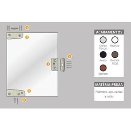 Kit 01 Porta De Pivotante Giro Em Vidro Temperado Marrom - 7