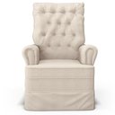 Ver imagem 7 de Kit 02 Poltronas de Amamentação e Descanso com Balanço Laís G05 Linho Creme - Mpozenato