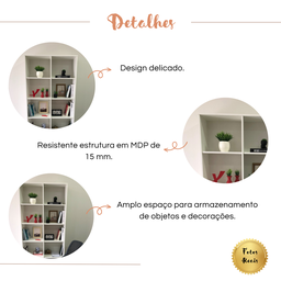 Estante Multiuso para Livros Alta 4 Prateleiras 188cmx90cm - 6