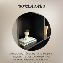 Estante Multiuso para Livros Alta 4 Prateleiras 188cmx90cm - 7