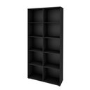 Ver imagem 3 de Estante de Livros 90CMX188CM Multiuso Alta 4 Prateleiras Preto Artany