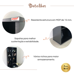Estante Multiuso para Livros Alta 4 Prateleiras 188cmx90cm - 18