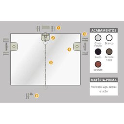 Kit 06 Para Montagem Basculante Pequeno V/a Branco - 9