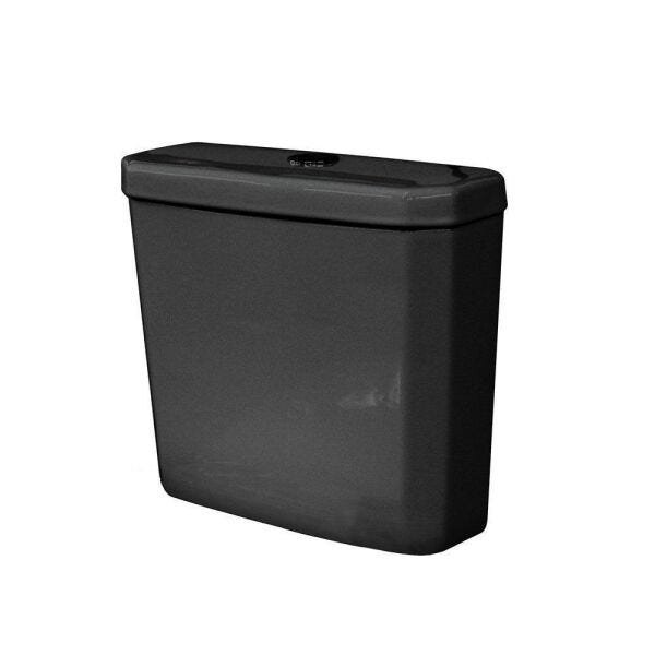 Caixa Acoplada Square Com Duplo Acionamento Preto Brilhante Lorenzetti - 1