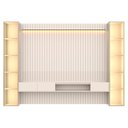 Ver imagem 2 de Painel para TV até 84 Polegadas Ripado LED Vidro Reflecta Portas 100% MDF 219CMX305CM Vitoria Regia Yescasa Bege