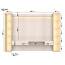 Ver imagem 3 de Painel Ripado para TV até 84 Polegadas com LED com Vidro Reflecta MDF 305cmx219cm Portas Vitoria Regia Yescasa