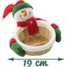 Enfeite Natal Cesto Boneco De Neve 19cm - 2