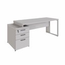 Ver imagem 5 de Mesa Diretor Escritório 1,50m a 1,72m 3 Gavetas Pé Metal F5