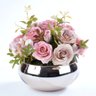Arranjo de Rosas Artificiais em Vaso Rose Gold Carol - 2