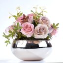 Ver imagem 1 de Arranjo de Rosas Artificiais em Vaso Rose Gold Carol