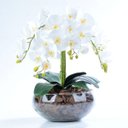 Ver imagem 1 de Arranjo de Orquídea Artificial Branca 6 Hastes Victória