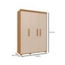 Guarda Roupa Solteiro Belize 100% Mdf Multiuso Camas Fênix - 4