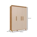 Ver imagem 4 de Guarda Roupa Solteiro Belize 100% Mdf Multiuso Camas Fênix