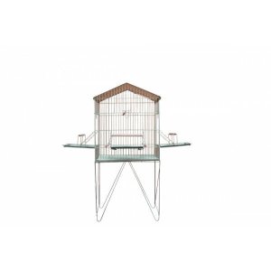 Viveiro Dobrável com Porta Lateral para Papagaio Calopsita Mansa Maritaca Triplex Grande