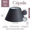 Ver imagem 2 de Cúpula de Abajur 30x50x20cm Tecido Algodão Soquete Nacional Ref 25