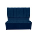 Ver imagem 1 de Kit Cabeceira e Recamier Baú para Cama Box Casal Queen:azul Marinho