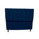 Ver imagem 2 de Kit Cabeceira e Recamier Baú para Cama Box Casal Queen:azul Marinho
