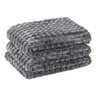 Cobertor Comfy Queen Manta Ultrasoft Alto Relevo Super Macia - Gris - Cinza - 1
