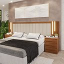 Ver imagem 1 de Cabeceira Casal Extensível Estofada com Led Luminous Yescasa