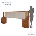 Ver imagem 5 de Cabeceira Casal Extensível Estofada com Led Luminous Yescasa