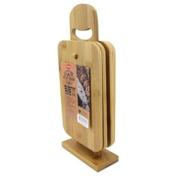 Kit 4 Tabuas Churrasco em Bambu para Servir Petiscos Clink - 3