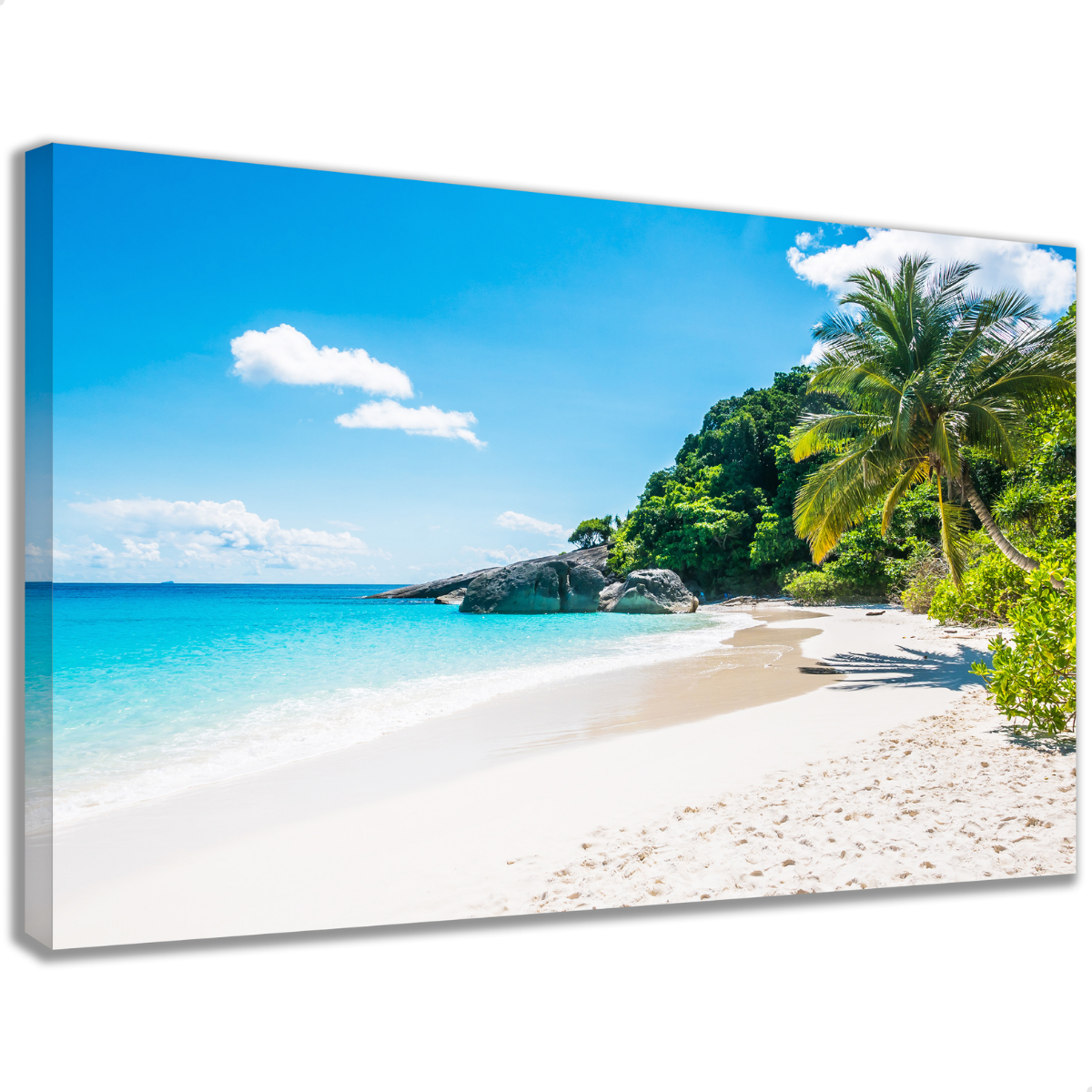 Quadro Decorativo Praia Deserta Tela Canvas Casa na Praia