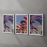 Kit 3 Quadros Tropical Sunrise-30x40-Madeira Clara - 1