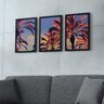 Kit 3 Quadros Tropical Sunrise-30x40-Madeira Clara - 2