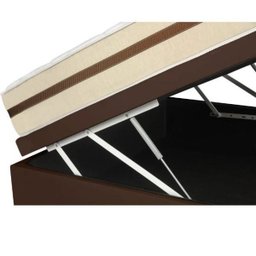 Cama Box Casal Anjos com Baú + Colchão de Molas - Anjos - Superlastic 138cm - Marrom - 3