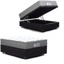 Ver imagem 2 de Cama Box com Baú Casal + Colchão de Molas Ensacadas - Probel - Evolution 138cm - Branco