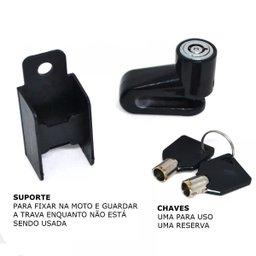 Cadeado Trava Disco Freio Moto Anti Furto Roubo Universal - 3