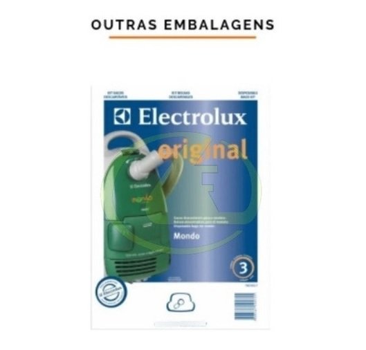 Kit 9 Sacos Descartáveis para Aspirador de Pó Mondo e Mondo Clean Original Electrolux - 5