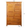Guarda-Roupa Rústico de Madeira Maciça de Demolição- 2 Portas e 2 Gavetas - 3