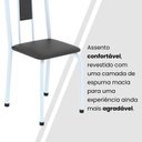 Ver mais imagens de Conjunto para Sala de Jantar com 6 Cadeiras Lívia Branco/Preto