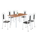 Ver imagem 2 de Conjunto para Sala de Jantar com 6 Cadeiras Lívia Branco/Preto