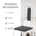 Ver imagem 7 de Conjunto para Sala de Jantar com 6 Cadeiras Lívia Branco/Preto