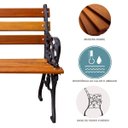 Ver imagem 3 de Banco de Jardim Francês de Madeira Estilo Praça 1,2m