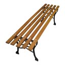 Ver imagem 3 de Banco de Jardim Francês de Madeira Estilo Praça Sem Encosto 1,5m