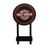 Conjunto Estilo Bistrô Dobrável de Madeira Harley Davidson - Mesa e 2 Banquetas - 4