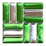 Pastilha Adesiva Baguete Cromada Verde Kit 4 Placas - 7