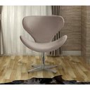 Ver imagem 4 de Poltrona Isis Giratória Metal Veludo Capuccino 250 Bella Decor