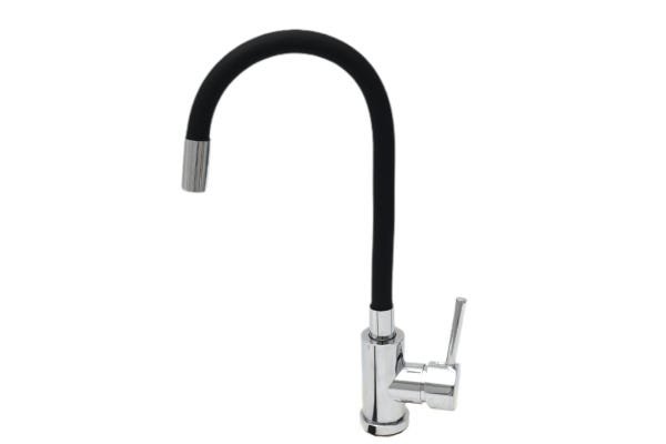 Torneira Monocomando Gourmet Preta Flexível Para Cozinha Lux - 1