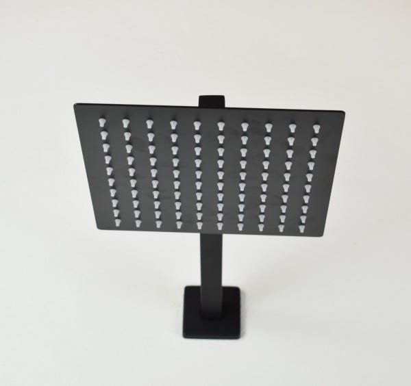 Ducha Chuveiro 20x20 Black Fosco Slim Inox Com Braço 40 Cm - 2